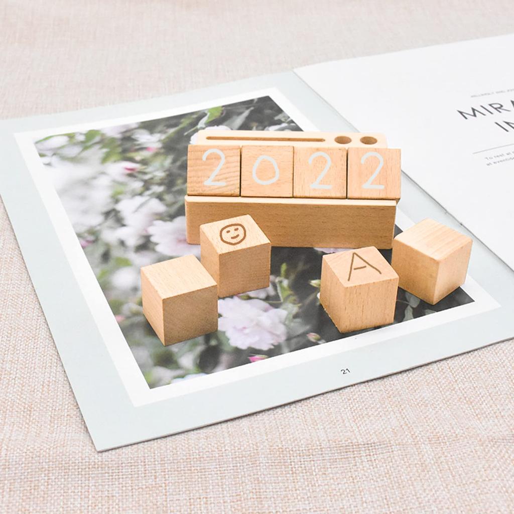 Enkrio Wood Cubes, Building Blocks, Set of 100 Wooden Blocks for DIY Crafts and Decoration, Unfinished Natural Wood Cubes, Unpainted