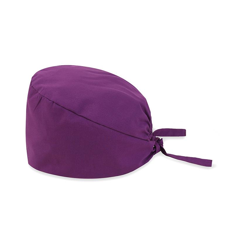 Unisex Women Scrub Nurse Caps Solid Color Adjustable Breathable Beauty Salon Care Cap Surgical Cap Pet Nurse Doctor Working Caps