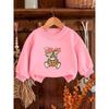 Kids Crewneck Sweatshirt, Bright Color Print, Spring Autumn Casual Tops