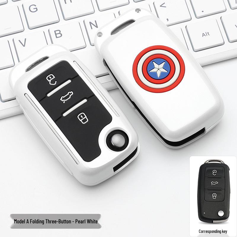 Volkswagen Key Case: Stylish Design with Buckle & Personalized Decoration