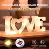 LED Illuminated LOVE Letter Sign Shatterproof PVC Glowing LOVE Letter Decoration for Wedding Valentine's Day Anniversary