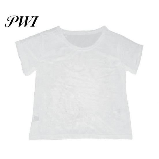 Women Breathable Mesh Yoga Tops Short Sleeves Running Sport Fitness T-Shirt