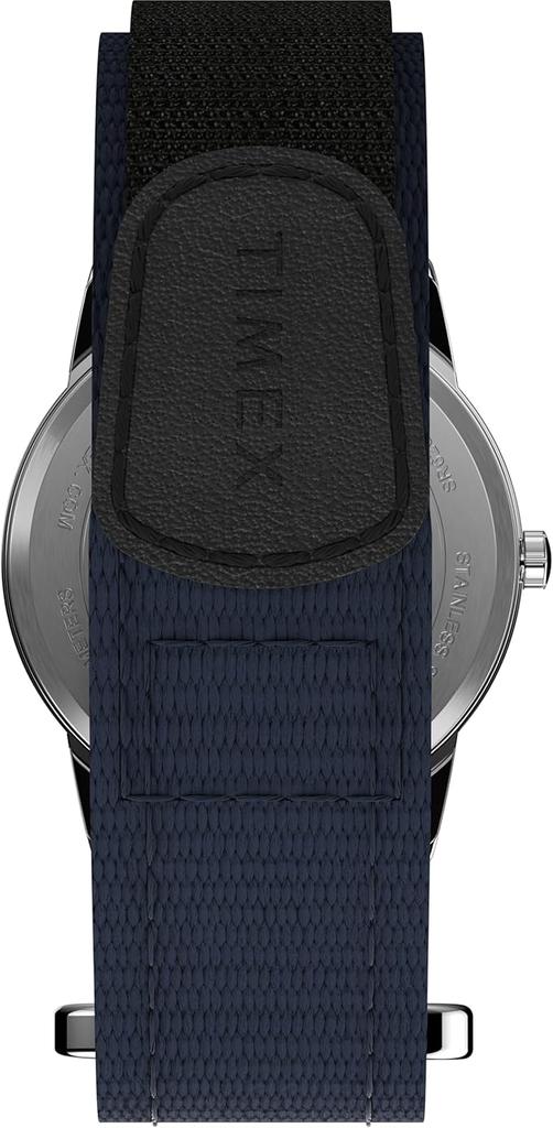 TIMEX Easy Reader TW2U85000 Zegarek Kwarcowy Niebieska Tarcza Czarny Skórzany Męski Japonia Oryginalny