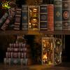 Non-Toxic Ancient Book Collection Room Diy Desktop Building Scene 3D Vintage Library Puzzle Shelf Insert Decoration Adult Toys