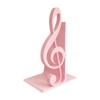 Musical Note Bookend with Flat Base Decorative Vertical Book Stoppers for Bookshelf, Desktop, Holiday Party Displays