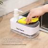 Dishwasher Dispenser, Press Type Manual Soap Dispenser, 2-in-1 Liquid Dispensing Methods, Easy To Detachable and Washable Sponge