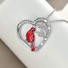 Designed Heart Beautifully Bird Pendant Necklace With Distinctive Letter Engraving For Fashion Unisex