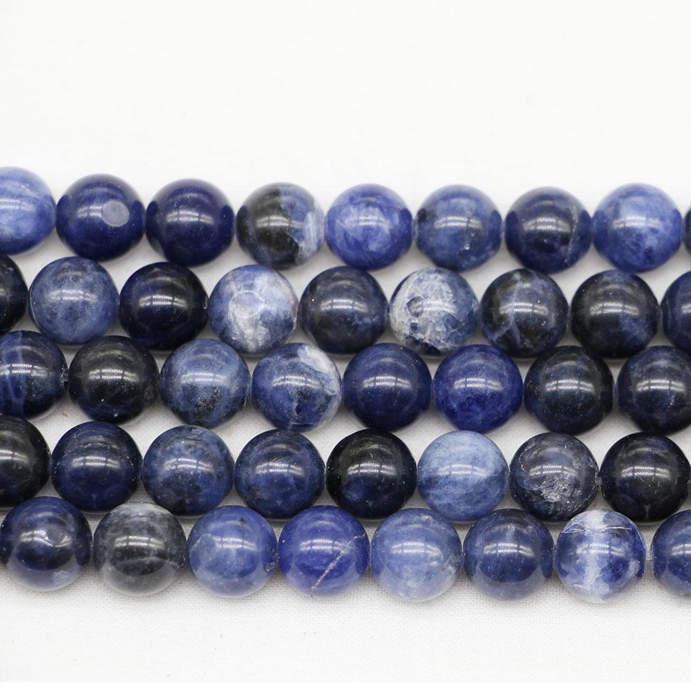 

Natural Blue Vein Stone Round Beads for DIY Bracelet Jewelry, Semi-finished Beading Supplies 4mm [92 beads/strand/10g]