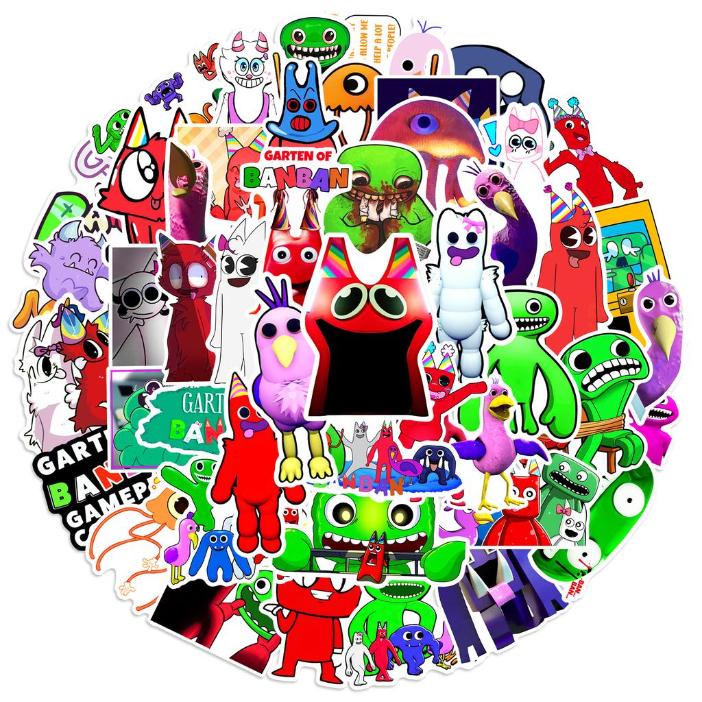 Of 50pcs Garten Banban Stickers Waterproof Reusable Decor Laptop Graffiti Gift