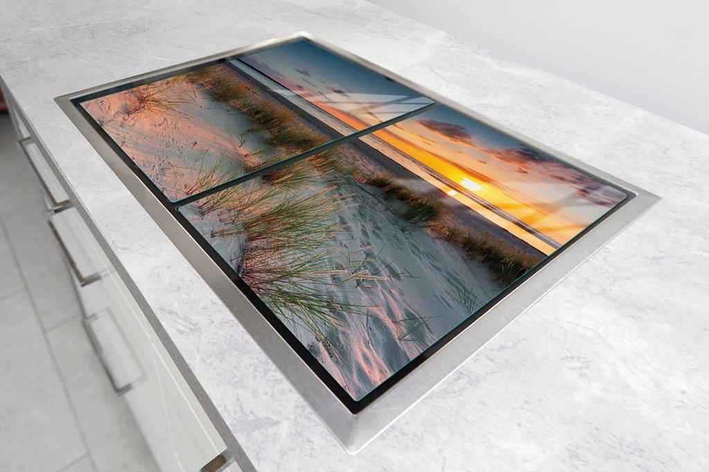 SZKLANA PŁYTA OCHRONNA DO KUCHNI 2x35x52 PLAŻA