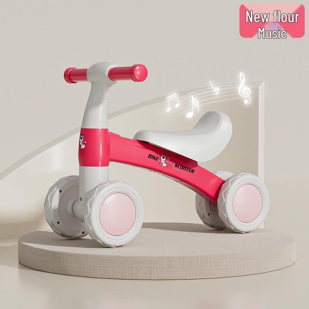 4-Wheel Pedal-Free Balance Bike for Toddlers (1-3 Years) - Baby Gliding Strider