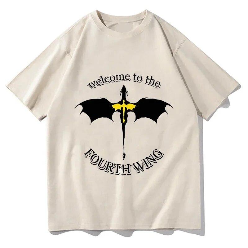 Stampa T-shirt Unisex/da donna Fourth Wing Harajuku Casual Anime T-shirt Hip Hop Manga/fumetti T-shirt Carina Cartone Animato 100% Cotone Maglietta