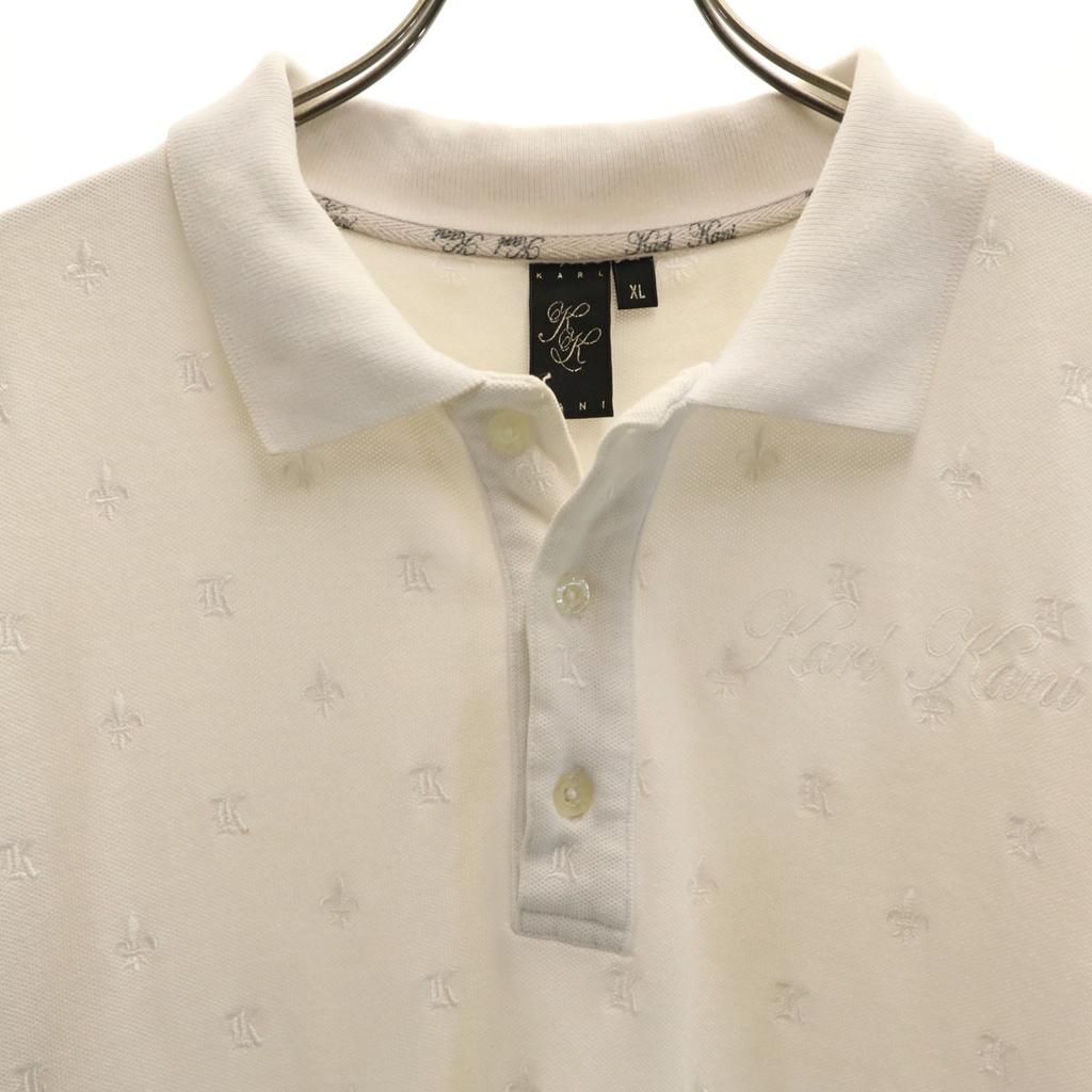 Karl Kani Short sleeve Polo shirt XL White Kanoko fabric Men's Used