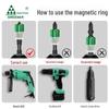 Green Forest High-Strength Double Cross Magnetic Drill & Screwdriver Anti-Slip Bit Set