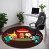 1pc Pokemon Characters Party Office Round Area Rug, Under Office Chairs Bedroom Living Room Home Decor  A1022275