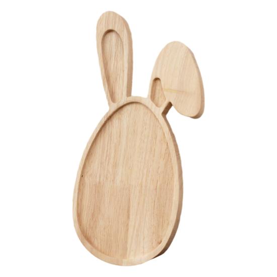 Wooden Rabbit Serving Tray Animal Charcuterie Platters Novelty Appetizer Platter for Cheese Fruit Heart-shaped Food Platter for Parties