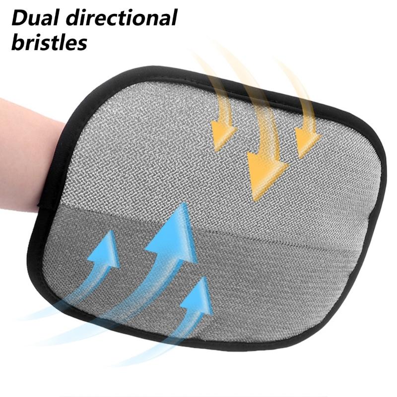 Reusable 5 Finger Pet Hair Remover Glove Static Electricity Effectively Removes Hair From Furniture Clothes Car Seat