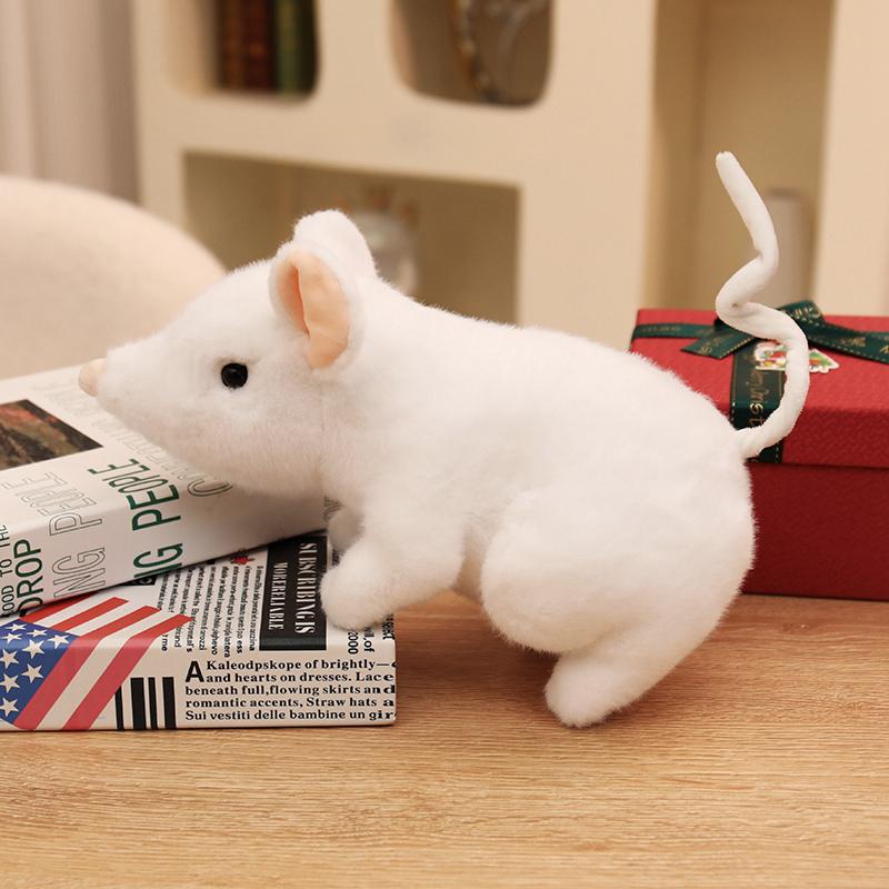 Lovely Soft Plush Simulation Mouse Doll Stuffed Rat Plushie Realistic Animal Toy Mascot Children's Toys Home Decoration Gift