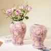 Modrobílá porcelánová váza Čínský styl Retro porcelánový květináč Květináč Hydroponie Terárium Domácí dekorační doplňky