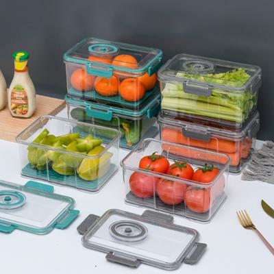1,5/2,5/7,5 l transparenter Vakuum-Gemüsebehälter mit Vakuumpumpe, luftdichter Brotkasten, abnehmbare Drainageplatte, Obstbehälter, Getreidebehälter, Fleischbehälter, Gemüsebehälter