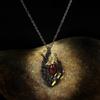 Unique Black Gold Red Zircon Female Pendant Sweater Chain-925 Silver-plated Jewelry