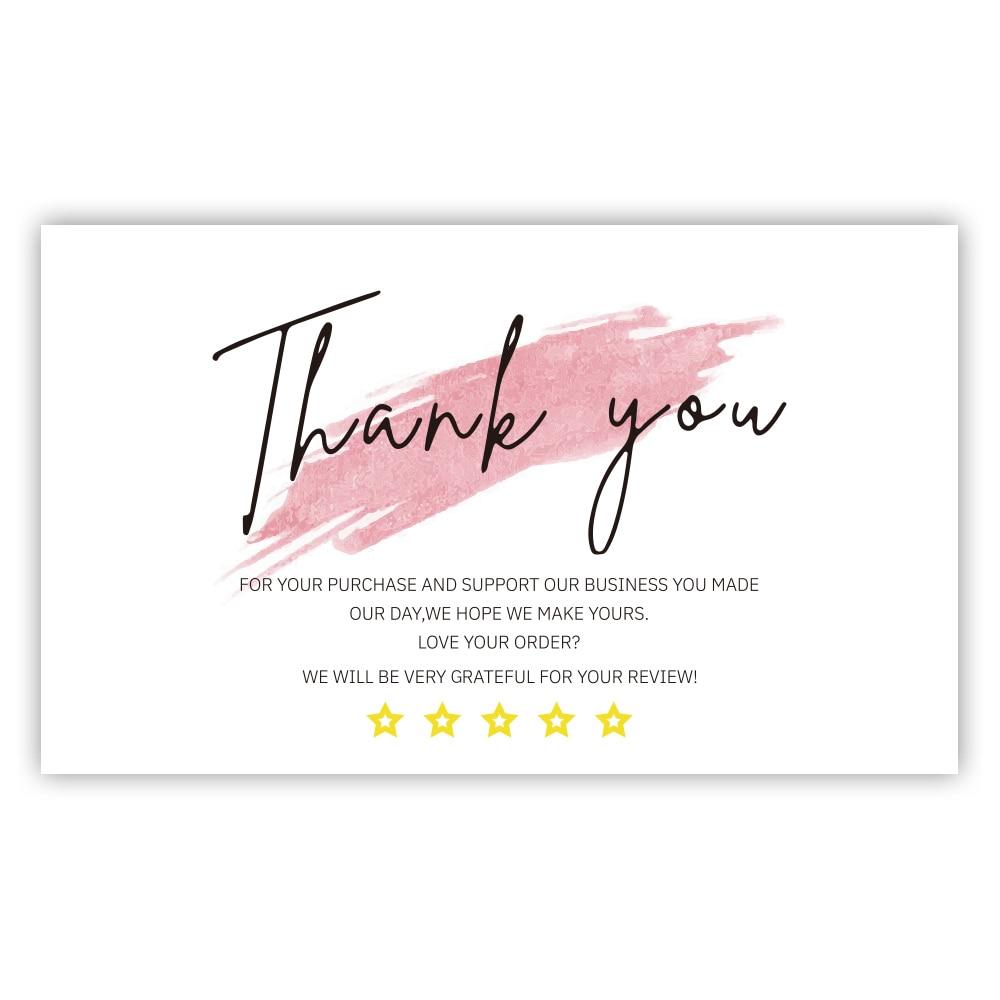 

30pcs/pack Thank You Card for Supporting Business Package Decoration Handmade Labels