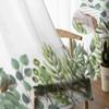 Leaves And Succulent Watercolor Style Sheer Curtains For Living Room Kids Bedroom Tulle Curtains Kitchen Window Treatment Drapes