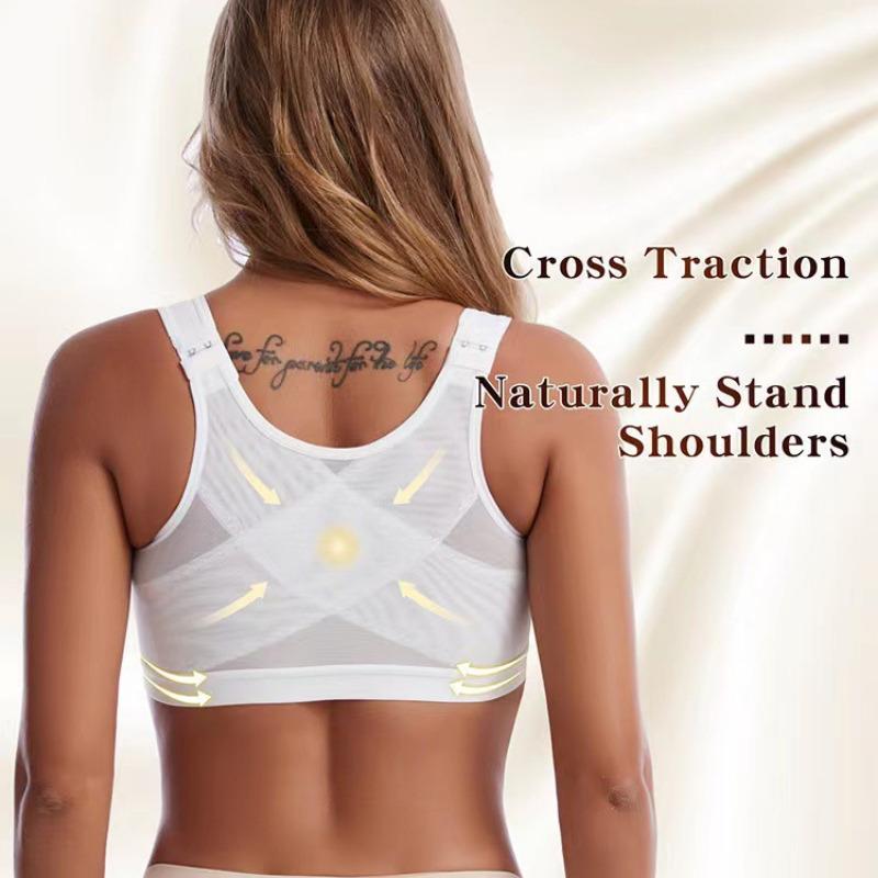 Przednie zapięcie korektor postawy podnieś biustonosz kobiety Push Up Cross Back bielizna odporna na wstrząsy sport wsparcie kamizelka fitness biustonosze S-5XL