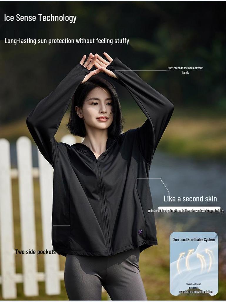 Ice Silk UPF50+ Sun Protection Clothing with Removable Brim for Men & Women