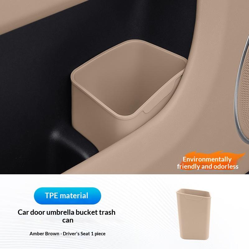 Tpe Car Door Storage Box Trash Can Multifunctional Auto Door Storage Bucket Umbrella Organizer For Car Accessories
