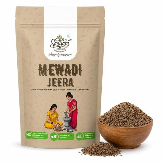 Saatyaki Naturals Organic Cumin Seeds -800gm | Pure & Natural Sabut Jeera/Jeerige/Zeera | Indian Whole Spice Essential for Cooking and Seasoning