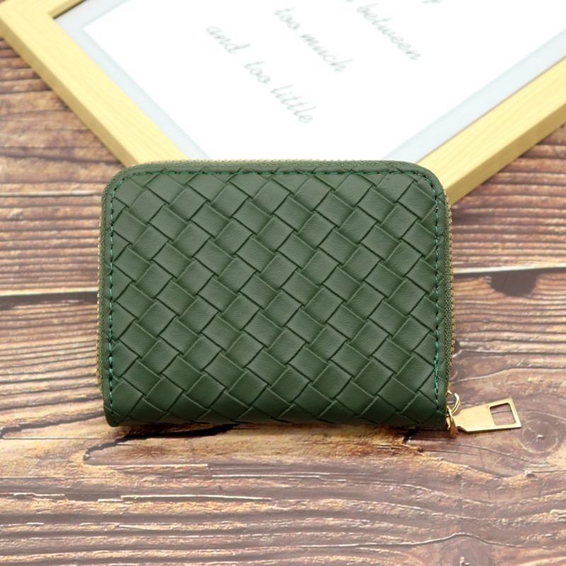 New Simple and Fashionable Woven Pattern Card Bag, Multi-functional Organ, Large Capacity, Multi-card Position Card Jacket Storage