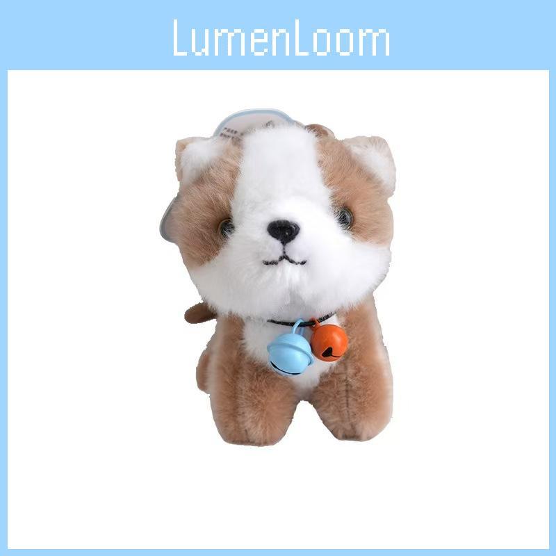 Cute Dog Plush Keychain With Soft Short Pile Fabric For Gift And Bag Decor