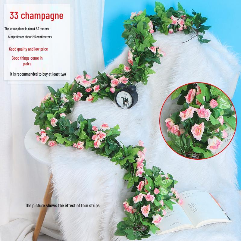 Artificial Rose Vine Hanging Basket and Arch Decoration