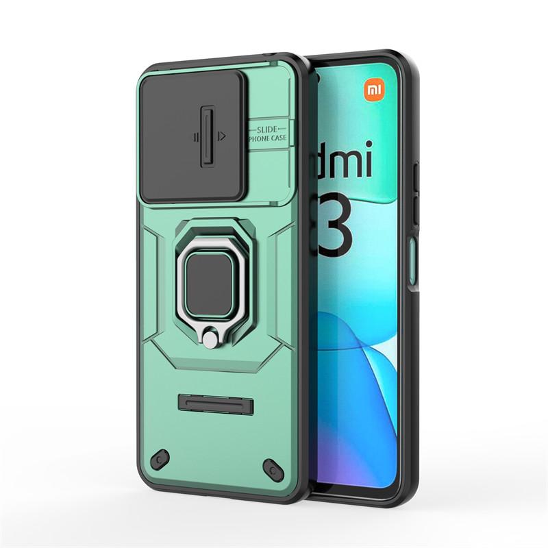 For Xiaomi Redmi 13 4G Case Slide Camera Phone Case Xiaomi Redmi 13 4G Cover Armor PC Shockproof Stand Cover Xiaomi Redmi 13 4G