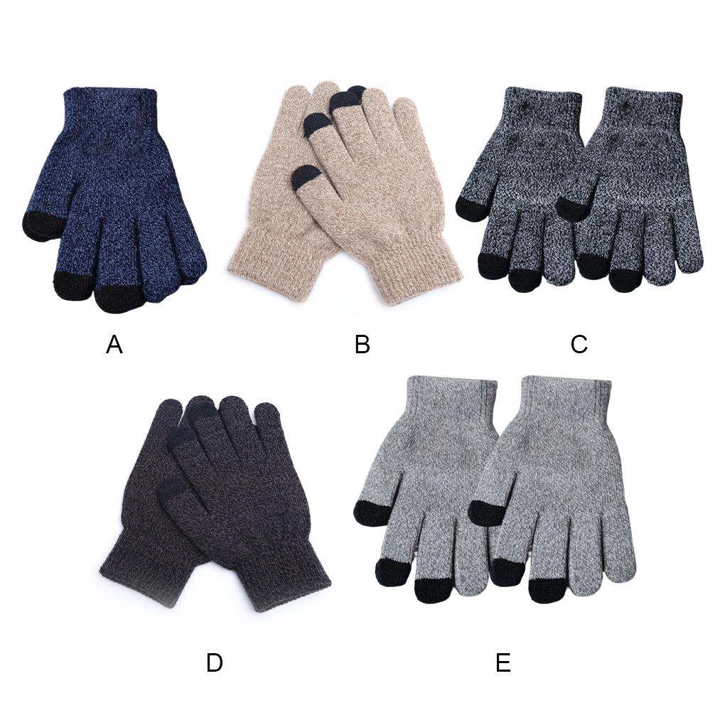 Knit Gloves Winter Fashion Adults Clothing Accessory Thickened Women Men Keeping-warm Hand Cover Outdoor Screen Glove