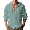 IHUASU Men's Fashion Autumn/Winter Long Sleeves Hooded Casual Blouses & Shirts Elegant