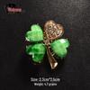Korean Style Four-Leaf Clover Brooch for Women's Autumn/Winter Knitwear or Cheongsam