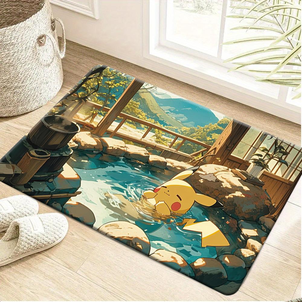 

Cute Bulbasaur in Green Meadow Print Non-slip Doormat, Soft Absorbent Floor Rug for Home Decor 40cm x 60cm