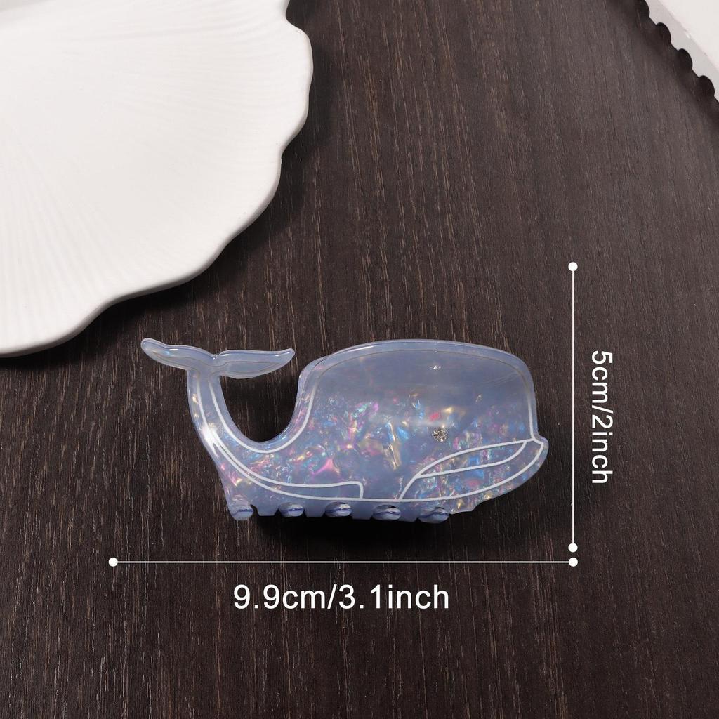 Bamboo Yao Ocean-Style Whale & Seashell Hair Clip