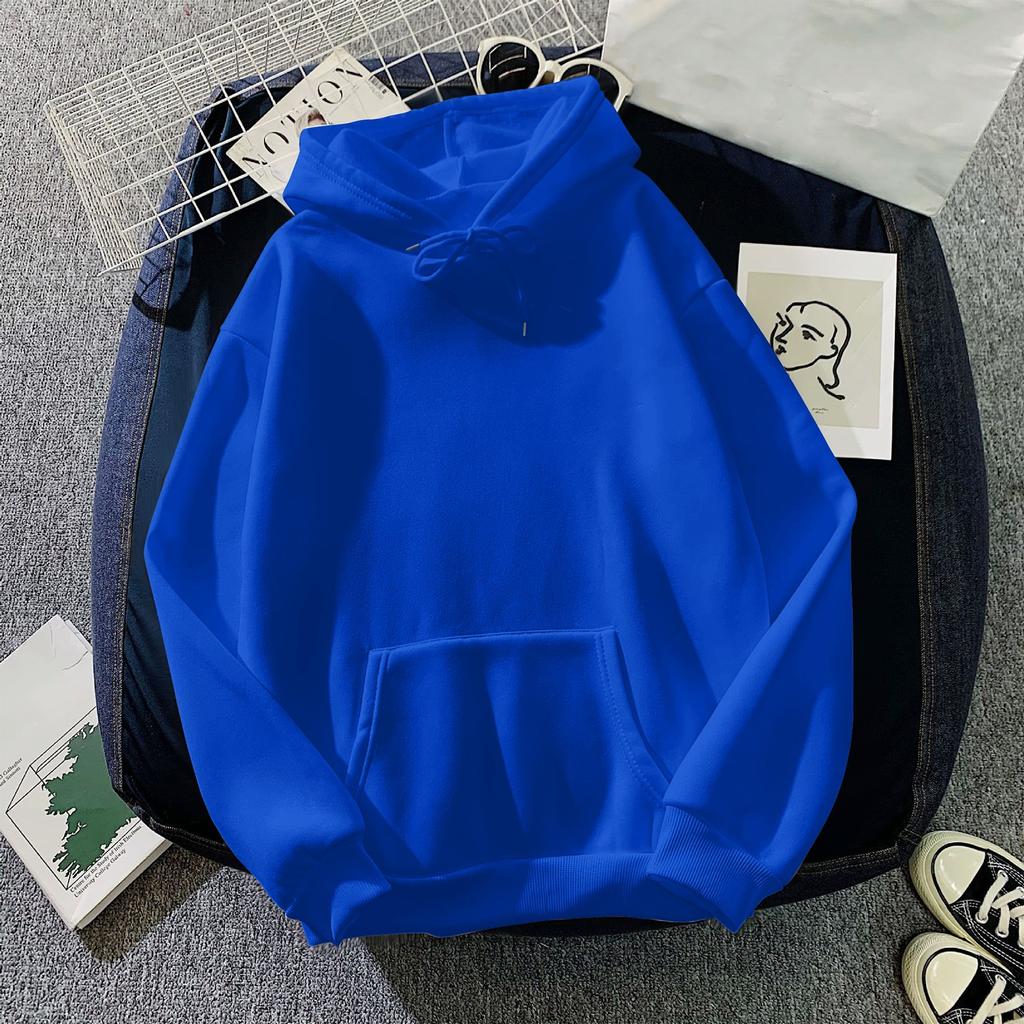 Ladies' Casual And Fashionable Solid Color Long Sleeved Hooded Warm Shirt Loose And Comfortable Hoodie