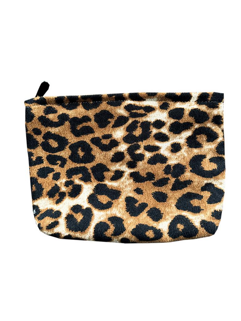 1pc leopard print makeup bag Storage bag Skincare toiletry bag Hold bag Inner bag, travel bag