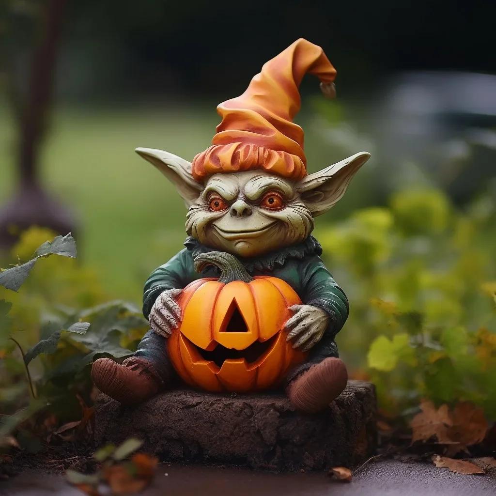 Halloween Pumpkin Garden Decoration Vampire Ornament Cute Ghost Landscape Resin Cartoon Crafts Outdoor Statues Sculptures