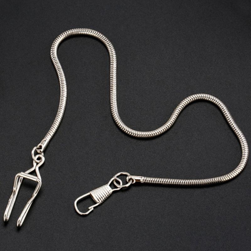Iron Mechanical Pocket Watch Chain 37Cm Fob Chain For Men Or Women Jewelry Accessories Pocket Watch Chain