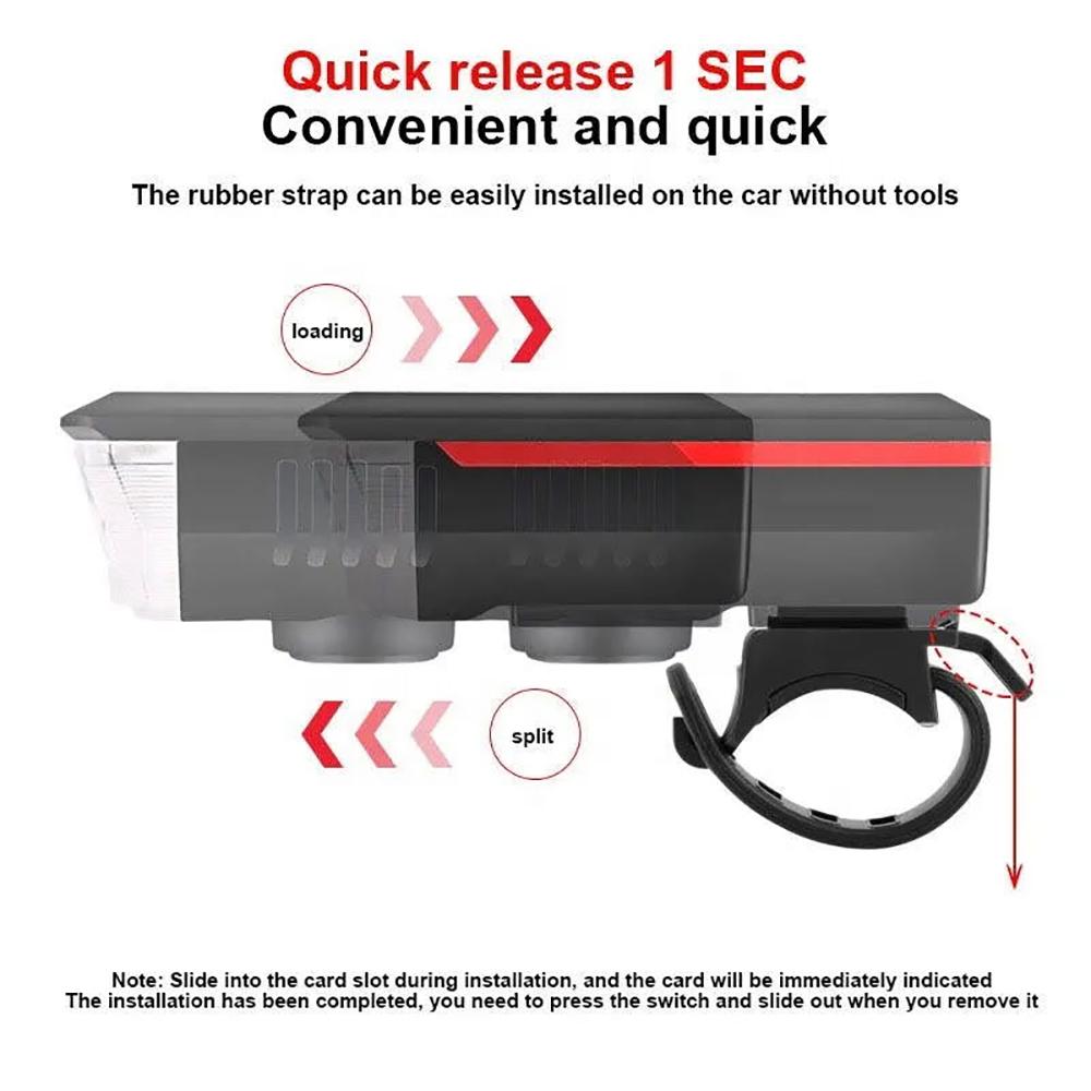 3 Modes Solar Bicycle Front Light With Horn USB Rechargeable Led Mountain Bicycle Lamp Bell Headlight Bike Light 7