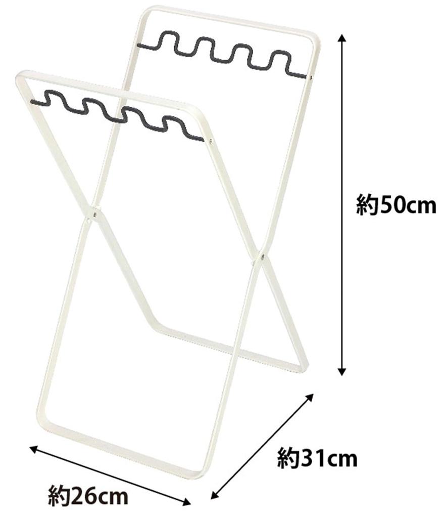 Yamazaki Plastic Bag W26 x D31 x 6190 Stand, Black, Approx. H50cm, Plate,
