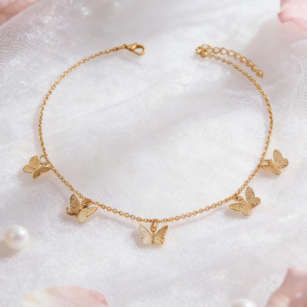 Retro Bohemian Butterfly Pendant Necklace - Romantic Layered Chain Jewelry for Women