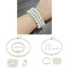 Artificial Pearl Jewelry Set For Women With Heart Water Drop And Bell Designs For Elegant Occasions
