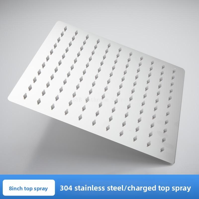 Vysokotlaká dešťová nerezová sprchová hlavice s vysokým průtokem 8" 10" 12" čtvercová konstrukce pro zvýšení tlaku lázeňská koupelnová sprchová hlavice