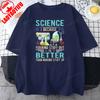 Chemistry Science Physics Mathematics Printed T-shirt Creativity Style Casual for Daily Wear and Casual Outings Harajuku